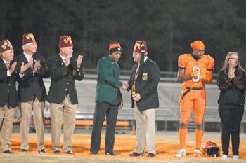 Shriners with L R Marcus Wall in green coat Emery Simmons and Mariana Blount