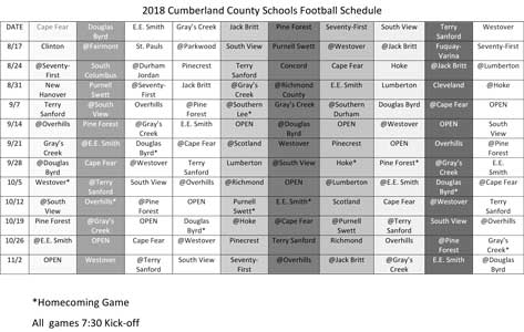 17 football schedule